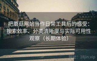 把蘑菇网站当作日常工具后的感受：搜索效率、分类清晰度与实际可用性观察（长期体验）