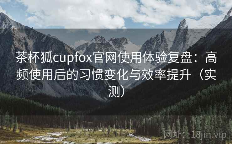 茶杯狐cupfox官网使用体验复盘：高频使用后的习惯变化与效率提升（实测）-第1张图片