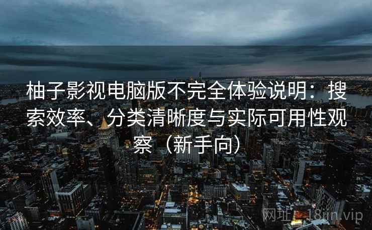 柚子影视电脑版不完全体验说明：搜索效率、分类清晰度与实际可用性观察（新手向）-第2张图片