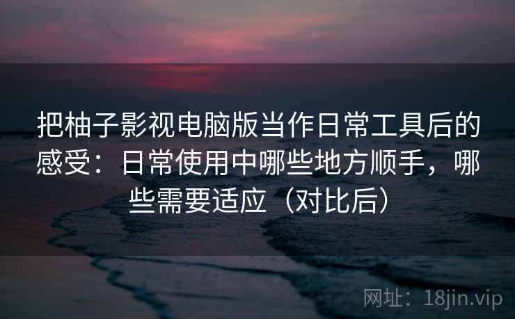 把柚子影视电脑版当作日常工具后的感受：日常使用中哪些地方顺手，哪些需要适应（对比后）-第1张图片